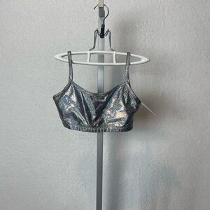 Child size Shimmering Gold & silver gymnastics/dance outfit NWT fits sizes 7/8